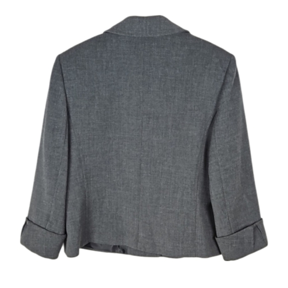 Tahari Blazer Bow Button Gray Size 12 - Picture 3 of 7